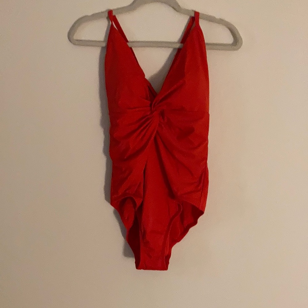 Red swimsuit